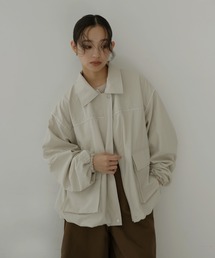 hellam（へラム）の「合繊ツイルパイピングブルゾン（ミリタリージャケット）」