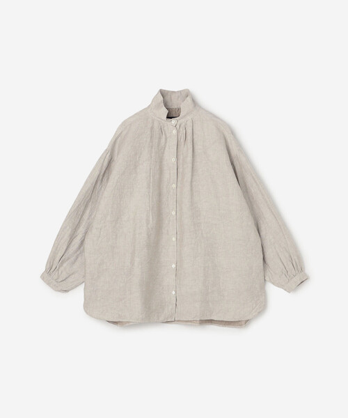 GALLEGO DESPORTES（ギャレゴデスポート）の「GALLEGO DESPORTES | リネン デザインカラー 長袖シャツ WOMEN（シャツ/ブラウス・レディース・Nat・S）」の2枚目の写真