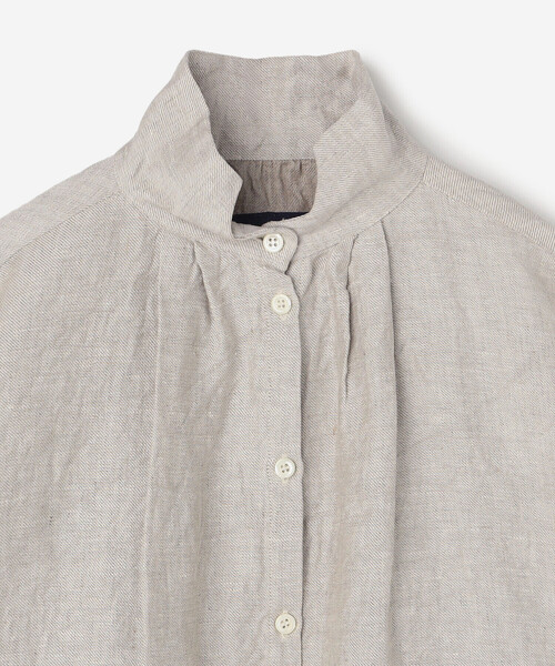 GALLEGO DESPORTES（ギャレゴデスポート）の「GALLEGO DESPORTES | リネン デザインカラー 長袖シャツ WOMEN（シャツ/ブラウス・レディース・Nat・S）」の4枚目の写真