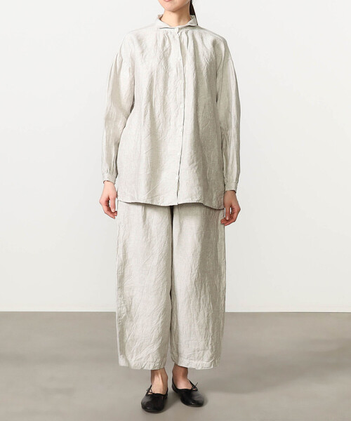 GALLEGO DESPORTES（ギャレゴデスポート）の「GALLEGO DESPORTES | リネン デザインカラー 長袖シャツ WOMEN（シャツ/ブラウス・レディース・Nat・S）」の11枚目の写真