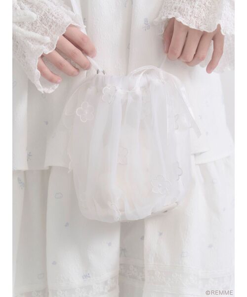 merry jenny(メリージェニー)の「Candy flower bag(ハンドバッグ・レディース・ミント/オフホワイト・FREE)」の2枚目の写真