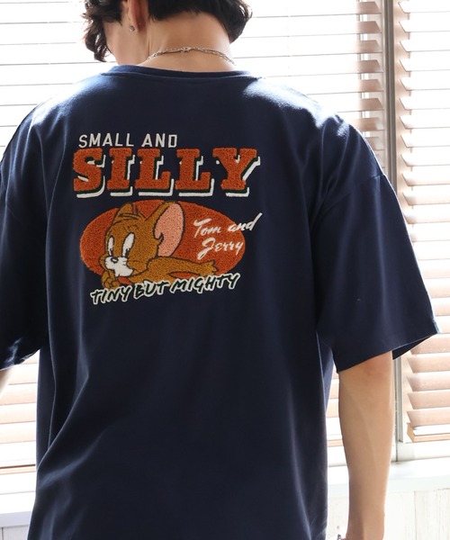 Tom＆Jerry（トムアンドジェリー）の「【Tom & Jerry/トム & ジェリー】別注 アソート アートワークデザイン サガラ刺繍 半袖Tシャツ（Tシャツ/カットソー・メンズ・ホワイト系3/ブラック系2/ベージュ系1/ブラック系1/ホワイト系4/ホワイト系2/ホワイト系1/ベージュ系2/ブラック系4/ネイビー系2/ネイビー系1/ブラック系3・M/LL/L）」の12枚目の写真