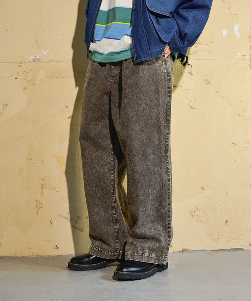 niko and...（ニコアンド）の「ウォッシュドイージーパンツ（デニムパンツ・メンズ・ブルー/ブラウン/ベージュ/その他2/その他1・LARGE/MEDIUM）」の2枚目の写真