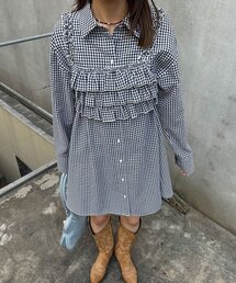 CIAOPANIC | ビスチェSETチェックフリルシャツ(シャツ/ブラウス)