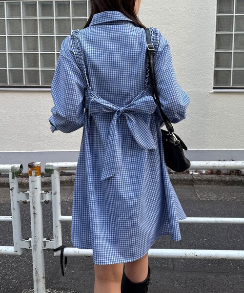 CIAOPANIC（チャオパニック）の「ビスチェSETチェックフリルシャツ（シャツ/ブラウス・レディース・レッド/ホワイト/ブルー・ONE SIZE）」の17枚目の写真