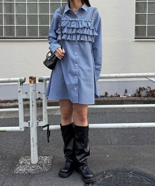 CIAOPANIC（チャオパニック）の「ビスチェSETチェックフリルシャツ（シャツ/ブラウス・レディース・レッド/ホワイト/ブルー・ONE SIZE）」の18枚目の写真