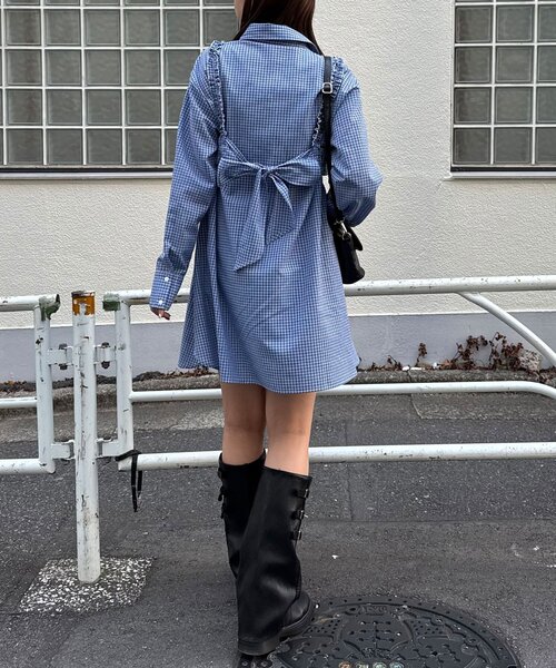 CIAOPANIC（チャオパニック）の「ビスチェSETチェックフリルシャツ（シャツ/ブラウス・レディース・レッド/ホワイト/ブルー・ONE SIZE）」の20枚目の写真