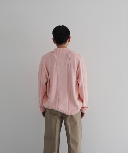 NEONSIGN（ネオンサイン）の「NEONSIGN Drop needle polo (ls)（ポロシャツ・メンズ・ブラック・44）」の4枚目の写真