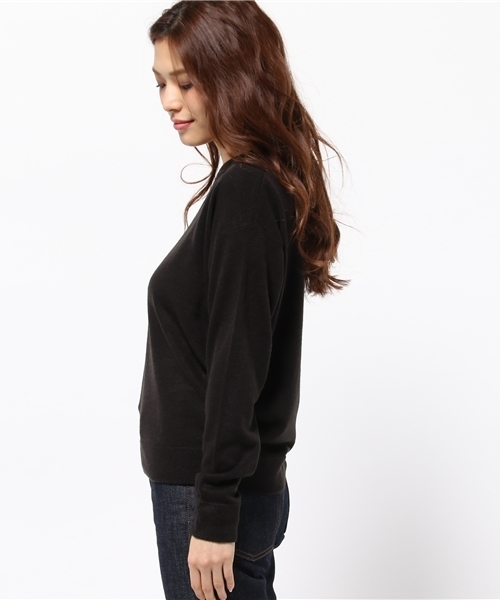 SLY（スライ）の「CASHMERE LIKE TOPS-S（ニット/セーター・レディース・キャメル/ブラック/カーキ/トップグレー・FREE）」の7枚目の写真