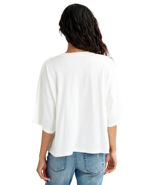 BILLABONG(ビラボン)の「BILLABONG/ビラボン 半袖 Tシャツ コード刺繍 ショート丈 BG013210(Tシャツ/カットソー・レディース・イエロー/ライトブルー/ブラック/ホワイト・M)」の5枚目の写真
