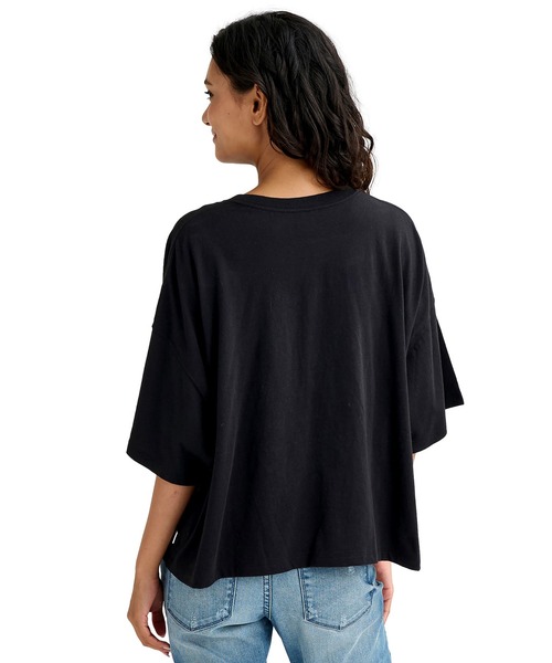 BILLABONG(ビラボン)の「BILLABONG/ビラボン 半袖 Tシャツ コード刺繍 ショート丈 BG013210(Tシャツ/カットソー・レディース・イエロー/ライトブルー/ブラック/ホワイト・M)」の9枚目の写真