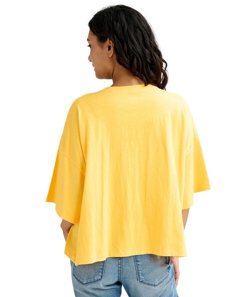 BILLABONG(ビラボン)の「BILLABONG/ビラボン 半袖 Tシャツ コード刺繍 ショート丈 BG013210(Tシャツ/カットソー・レディース・イエロー/ライトブルー/ブラック/ホワイト・M)」の13枚目の写真