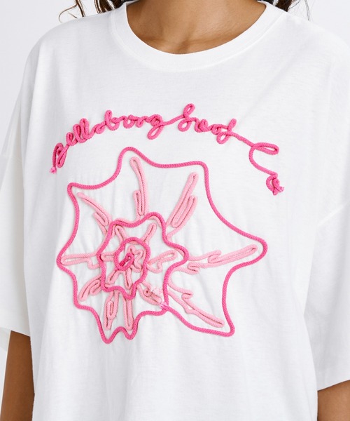 BILLABONG(ビラボン)の「BILLABONG/ビラボン 半袖 Tシャツ コード刺繍 ショート丈 BG013210(Tシャツ/カットソー・レディース・イエロー/ライトブルー/ブラック/ホワイト・M)」の6枚目の写真