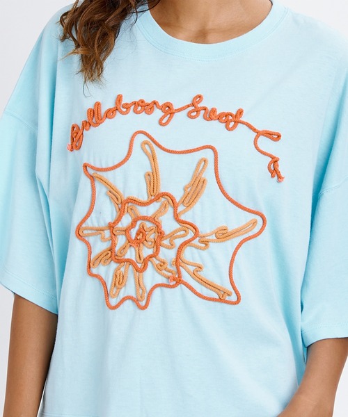 BILLABONG(ビラボン)の「BILLABONG/ビラボン 半袖 Tシャツ コード刺繍 ショート丈 BG013210(Tシャツ/カットソー・レディース・イエロー/ライトブルー/ブラック/ホワイト・M)」の12枚目の写真