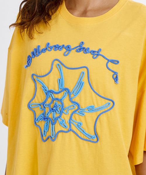 BILLABONG(ビラボン)の「BILLABONG/ビラボン 半袖 Tシャツ コード刺繍 ショート丈 BG013210(Tシャツ/カットソー・レディース・イエロー/ライトブルー/ブラック/ホワイト・M)」の14枚目の写真