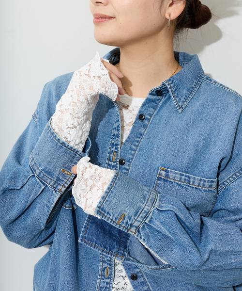 JOURNAL STANDARD（ジャーナルスタンダード）の「《追加2》ストレッチフラワーレースインナー（Tシャツ/カットソー・レディース・ホワイト/ブラック/アイボリー・FREE）」の11枚目の写真