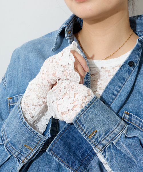 JOURNAL STANDARD（ジャーナルスタンダード）の「《追加2》ストレッチフラワーレースインナー（Tシャツ/カットソー・レディース・ホワイト/ブラック/アイボリー・FREE）」の12枚目の写真