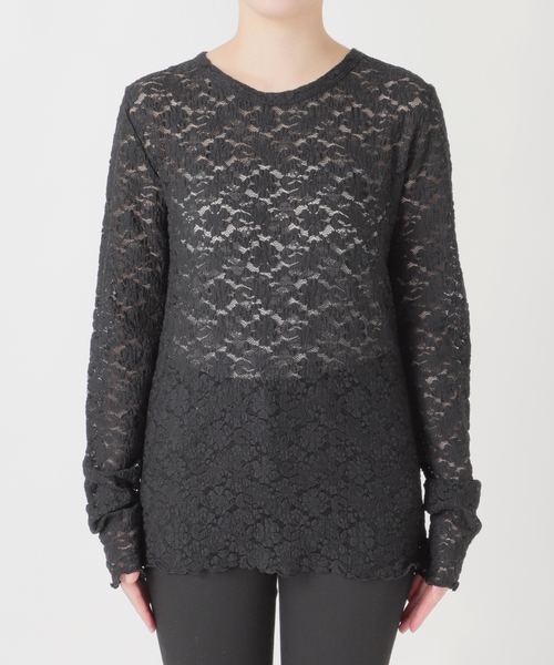 JOURNAL STANDARD（ジャーナルスタンダード）の「《追加2》ストレッチフラワーレースインナー（Tシャツ/カットソー・レディース・ホワイト/ブラック/アイボリー・FREE）」の17枚目の写真