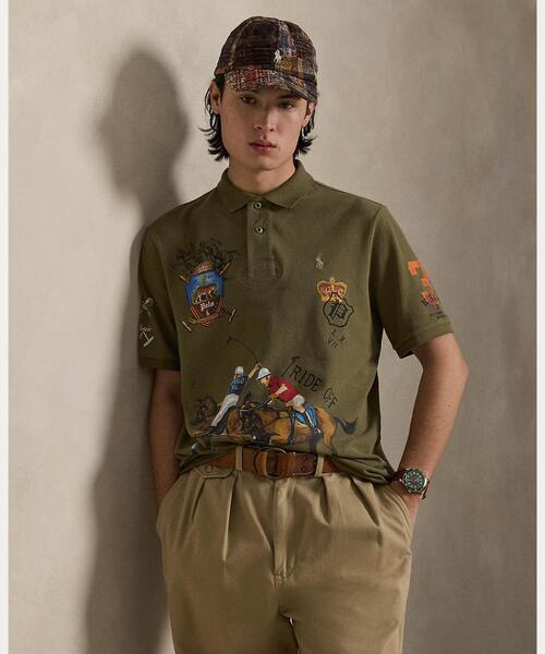 POLO RALPH LAUREN(ポロ ラルフ ローレン)の「クラシック フィット メッシュ グラフィック ポロシャツ(ポロシャツ・メンズ・グリーン・L/M/S/XL/XS/XXL)」の1枚目の写真