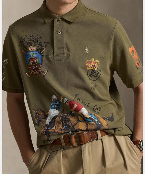 POLO RALPH LAUREN(ポロ ラルフ ローレン)の「クラシック フィット メッシュ グラフィック ポロシャツ(ポロシャツ・メンズ・グリーン・L/M/S/XL/XS/XXL)」の8枚目の写真