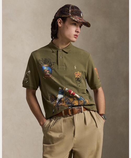 POLO RALPH LAUREN(ポロ ラルフ ローレン)の「クラシック フィット メッシュ グラフィック ポロシャツ(ポロシャツ・メンズ・グリーン・L/M/S/XL/XS/XXL)」の7枚目の写真