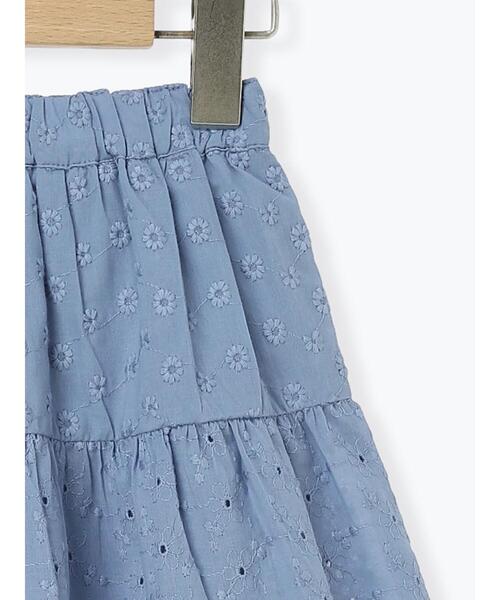 Samansa Mos2 Lagom（サマンサモスモスラーゴム）の「レース切替えティアードスカート（スカート・キッズ・オフホワイト/ブルー・大(L)/中(M)/小(S)/特(XL)）」の6枚目の写真