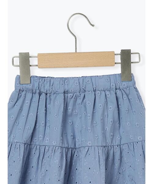 Samansa Mos2 Lagom（サマンサモスモスラーゴム）の「レース切替えティアードスカート（スカート・キッズ・オフホワイト/ブルー・大(L)/中(M)/小(S)/特(XL)）」の8枚目の写真
