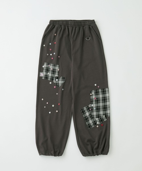 rumnel:（ルムネル）の「【セットアップ可能】パッチワークデザインボタンスウェットパンツ / Patchwork Design Button Sweatpants（スウェットパンツ・レディース・アイボリー/チャコールグレー/ピンク・FREE）」の15枚目の写真
