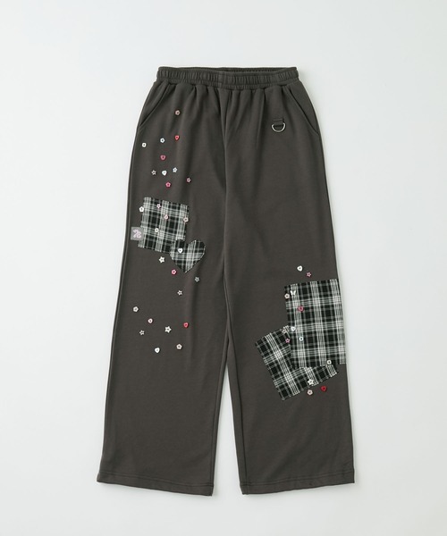 rumnel:（ルムネル）の「【セットアップ可能】パッチワークデザインボタンスウェットパンツ / Patchwork Design Button Sweatpants（スウェットパンツ・レディース・アイボリー/チャコールグレー/ピンク・FREE）」の16枚目の写真