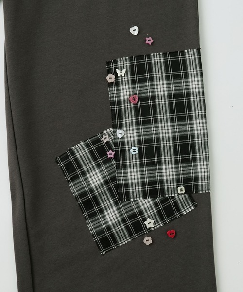 rumnel:（ルムネル）の「【セットアップ可能】パッチワークデザインボタンスウェットパンツ / Patchwork Design Button Sweatpants（スウェットパンツ・レディース・アイボリー/チャコールグレー/ピンク・FREE）」の20枚目の写真