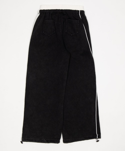 Figments（フィグメンツ）の「アシメサイドラインスウェットパンツ（スウェットパンツ・レディース・ブラック・FREE）」の2枚目の写真