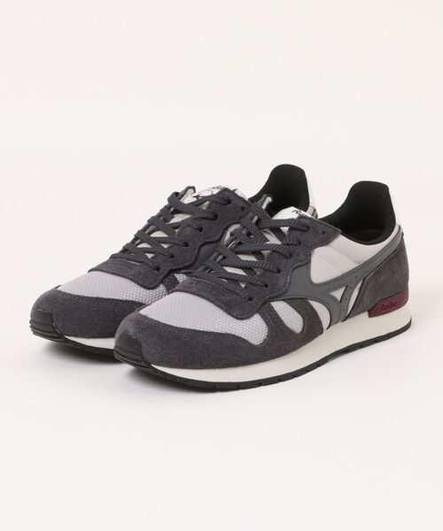 ASBee(アスビー)の「mizuno ミズノ ML87 メンズスニーカー D1GA2614 01 ライトグレー/グレー/エンジ(スニーカー・メンズ・ライトグレー・25.5cm/26.0cm/26.5cm/27.0cm/27.5cm/28.0cm/29.0cm/30.0cm)」の1枚目の写真