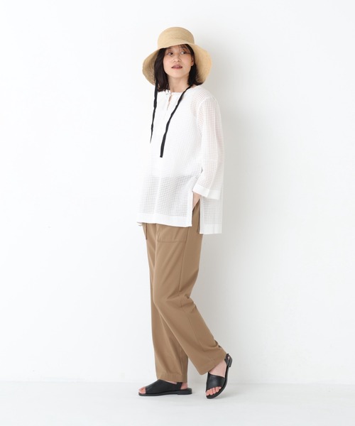 human woman（ヒューマンウーマン）の「◆カノコストレッチベイカーパンツ（その他パンツ・レディース・ネイビー/ベージュ系その他・LARGE/SMALL/MEDIUM）」の7枚目の写真