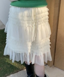 Vipoa | race design cake skirt(スカート)