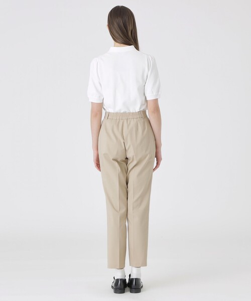 BLUE LABEL CRESTBRIDGE（ブルーレーベルクレストブリッジ）の「サイロスパンクリアツイルテーパードパンツ（その他パンツ・レディース・ベージュ/ダークネイビー・38/36）」の9枚目の写真
