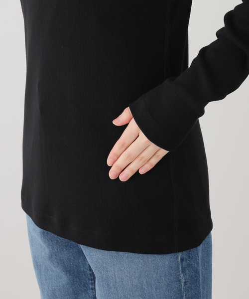 JOURNAL STANDARD LUXE(ジャーナルスタンダード ラックス)の「テレコ クルーネックプルオーバー(Tシャツ/カットソー・レディース・ホワイト/ブラック・FREE)」の8枚目の写真