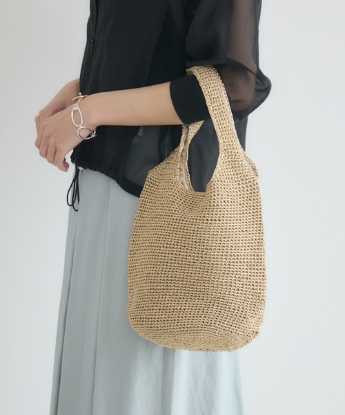 KATHARINE ROSS（キャサリンロス）の「【KATHARINE ROSS】【WEB限定】メタリックコードニットトートバッグ（トートバッグ・レディース・ブラック/シルバー/ゴールド・MEDIUM）」の3枚目の写真