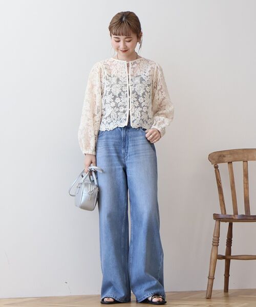 AMERICAN HOLIC(アメリカンホリック)の「【前後2WAY】シアーレースブラウス(シャツ/ブラウス・レディース・ブラック/アイボリー・L/M)」の18枚目の写真