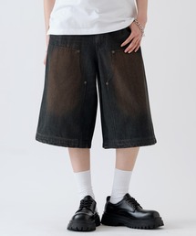 12oz デニム ダブルニー ハーフパンツ