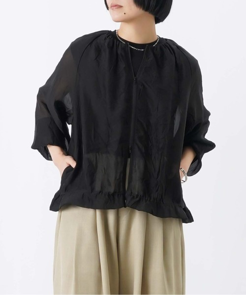 LUCA/LADY LUCK LUCA（ルカ/レディラックルカ）の「LC/LLL ワッシャーシアーブルゾン（ブルゾン・レディース・オフホワイト/ブラック・FREE）」の8枚目の写真