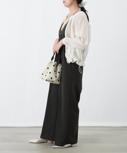 LUCA/LADY LUCK LUCA（ルカ/レディラックルカ）の「LC/LLL ワッシャーシアーブルゾン（ブルゾン・レディース・オフホワイト/ブラック・FREE）」の14枚目の写真