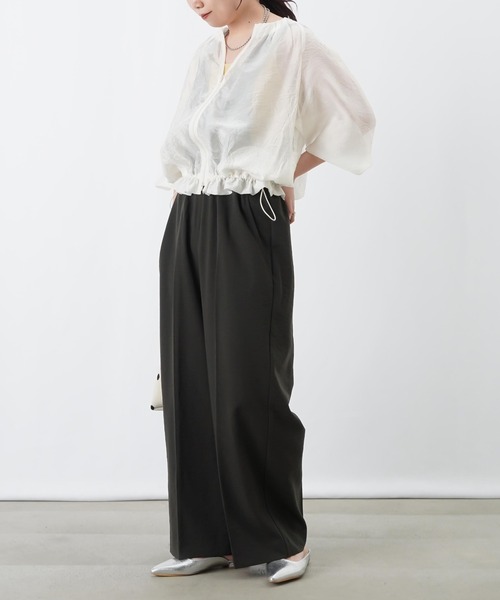 LUCA/LADY LUCK LUCA（ルカ/レディラックルカ）の「LC/LLL ワッシャーシアーブルゾン（ブルゾン・レディース・オフホワイト/ブラック・FREE）」の11枚目の写真