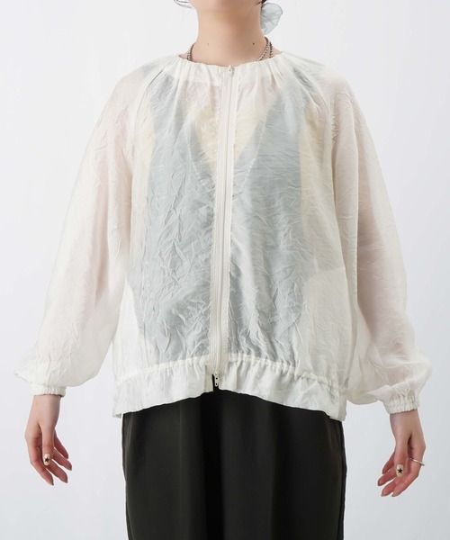 LUCA/LADY LUCK LUCA（ルカ/レディラックルカ）の「LC/LLL ワッシャーシアーブルゾン（ブルゾン・レディース・オフホワイト/ブラック・FREE）」の15枚目の写真