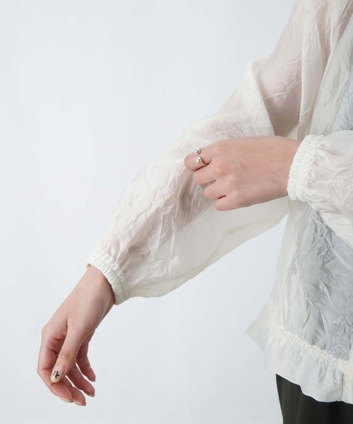 LUCA/LADY LUCK LUCA（ルカ/レディラックルカ）の「LC/LLL ワッシャーシアーブルゾン（ブルゾン・レディース・オフホワイト/ブラック・FREE）」の18枚目の写真