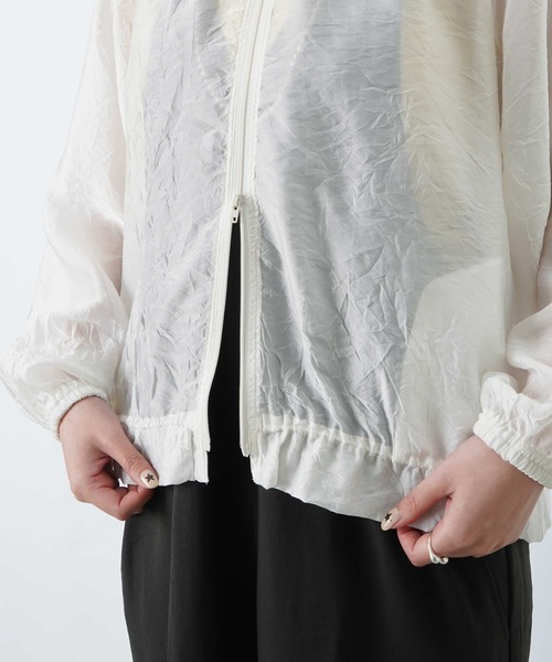 LUCA/LADY LUCK LUCA（ルカ/レディラックルカ）の「LC/LLL ワッシャーシアーブルゾン（ブルゾン・レディース・オフホワイト/ブラック・FREE）」の19枚目の写真