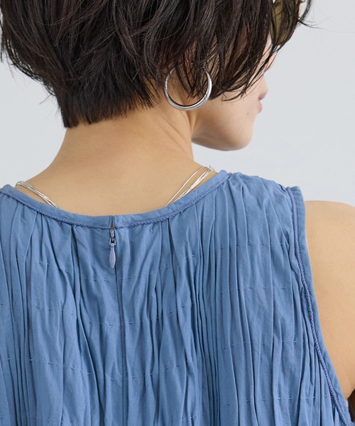 SALON adam et rope'（サロン アダム エ ロペ）の「【WEB限定】ハンドピンタックオールインワン / イージーケア（つなぎ/オールインワン・レディース・ブラック/ブルー・FREE）」の13枚目の写真