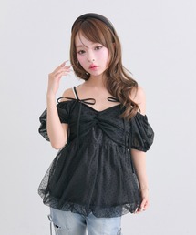 OLIVE des OLIVE | ツイストリボンオフショルチュニック(シャツ/ブラウス)