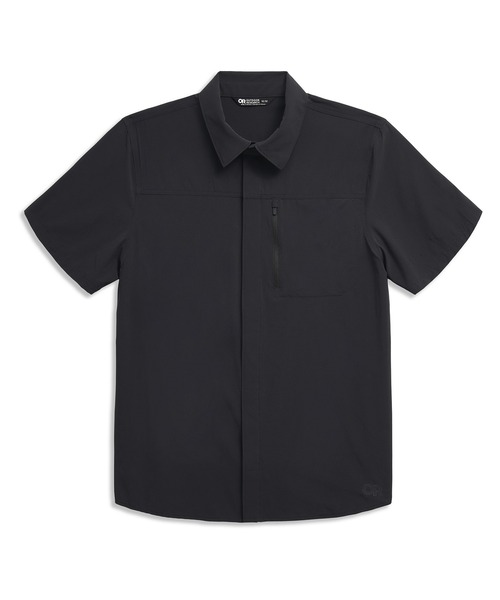 OUTDOOR RESEARCH（アウトドアリサーチ）の「OUTDOOR RESEARCH/アウトドアリサーチ Astroman Air Short Sleeve Sun Shirt/アストロマン エアー ショートスリーブ サンシャツ（シャツ/ブラウス・メンズ・ブラック・MEDIUM）」の2枚目の写真