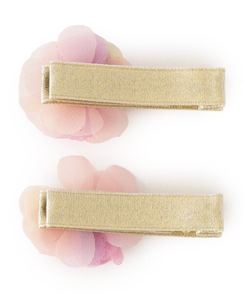 apres les cours（アプレレクール）の「お花ヘアクリップセット（バレッタ/ヘアクリップ・キッズ・ピンク・FREE）」の3枚目の写真