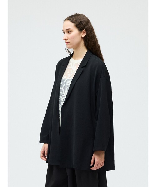 mizuiroind（ミズイロインド）の「mizuiro ind テーラードシャツジャケット（ダウンジャケット/コート・レディース・ブラック/チャコールグレー/ベージュ/ネイビー・FREE）」の10枚目の写真